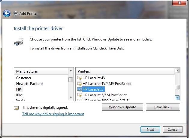 Hp Laserjet 5 Printer Driver